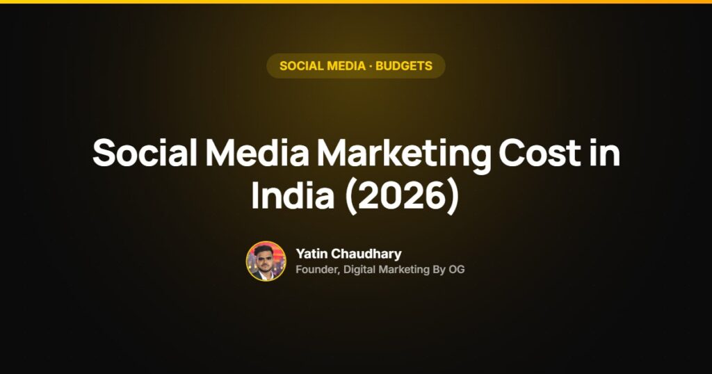 Social media marketing cost in India
